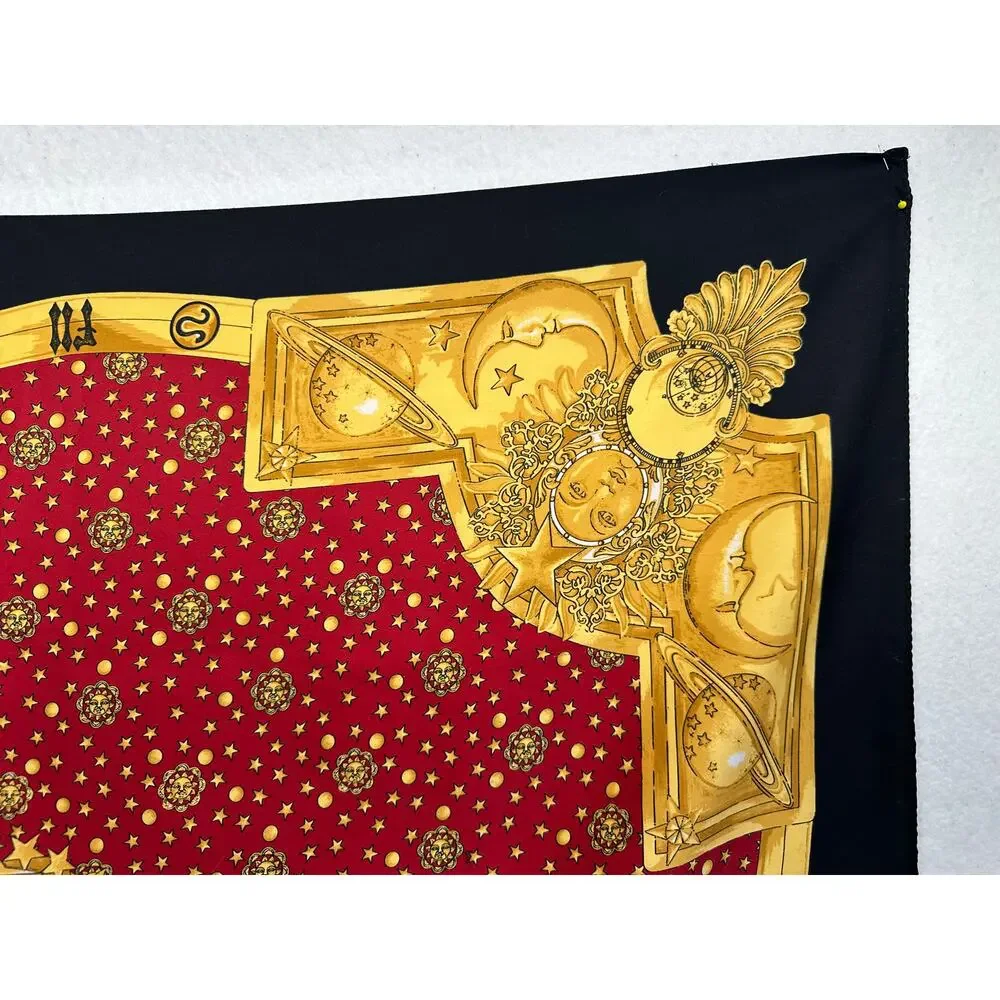 Loris Azzaro Paris Square Vintage 90's Silk Poly Scarf 34